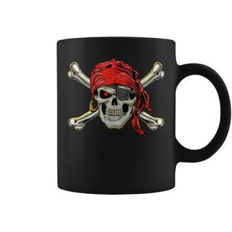 Pirate Costume Skull And Crossbones Jolly Roger Pirate Coffee Mug - Seseable