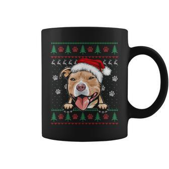 Pitbull Christmas Ugly Sweater Pit Bull Lover Coffee Mug - Seseable