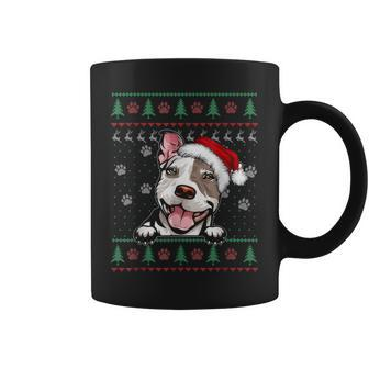 Pitbull Christmas Ugly Sweater Pit Bull Lover Xmas Coffee Mug - Seseable