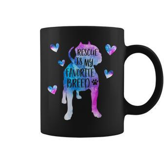 Pitbull Rescue Is My Favorite Breed Watercolor Cute Mom Coffee Mug | Mazezy CA