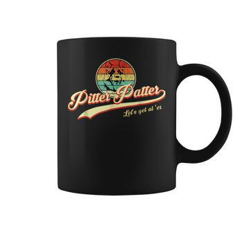 Pitter Funny Patter Lets Get At Er Retro Coffee Mug | Mazezy AU
