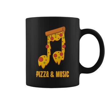 Pizza And Music Notes Musician Clef Italian Food Coffee Mug | Mazezy