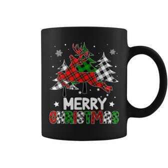 Plaid Merry Christmas Reindeer Tree Family Matching Pajamas Coffee Mug - Thegiftio UK