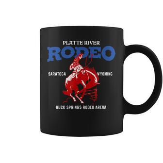 Platte River Rodeo Saratoga Wyoming Vintage Style Coffee Mug - Thegiftio UK