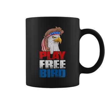 Play Free Bird Eagle Mullet American Flag 4Th Of July Coffee Mug - Thegiftio UK