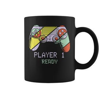 Player 1 Ready Future Dad & Mom Baby Announcement Cute Coffee Mug | Mazezy UK