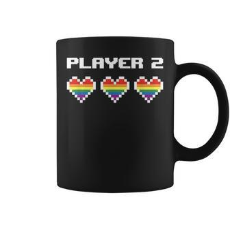 Player 2 Gamer Matching Gay Couple Outfit 80S Retro Gaming Coffee Mug | Mazezy