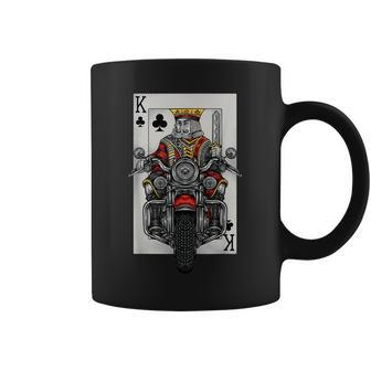 Playing Card King Riding A Road Motorcycle Coffee Mug | Mazezy