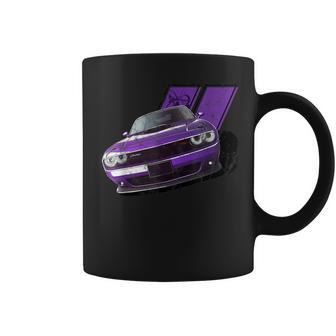Plum Crazy Modern Muscle Car American V8 Engine Car Design Coffee Mug | Mazezy