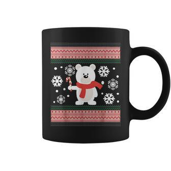 Polar Bear In Snow Ugly Christmas Sweater T Coffee Mug - Monsterry