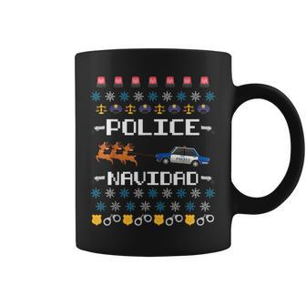 Police Navidad Ugly Christmas Sweater Policeman X-Mas Coffee Mug | Mazezy
