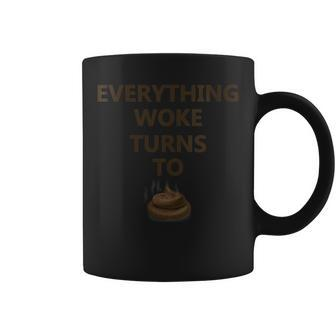 Polite Everything Woke Turns To Shit Coffee Mug | Mazezy