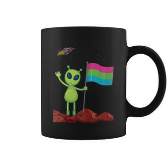 Polysexual Flag Alien Poly Pride Lgbtqia Nonbinary Ufo Space Coffee Mug | Mazezy