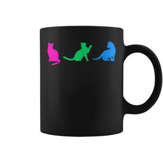 Polysexual Pride Cats Lgbtq Poly Flag Cute Lgbtqia Gift Coffee Mug | Mazezy