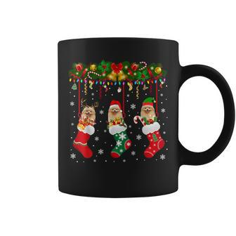 Pomeranian In Sock Xmas Reindeer Santa Elf Dog Coffee Mug - Monsterry CA