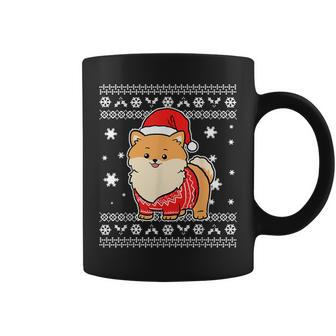 Pomeranian Ugly Christmas Sweater Coffee Mug - Monsterry AU