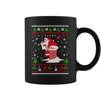 Pooping Santa Claus Ugly Christmas Sweater Coffee Mug | Mazezy