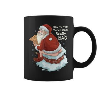 Pooping Santa Really Bad Naughty List Christmas Coffee Mug - Monsterry