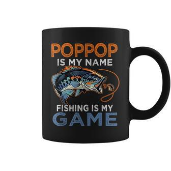 Poppop Is My Name Fishing Is My Game Funny Fathers Day Gift Coffee Mug - Seseable