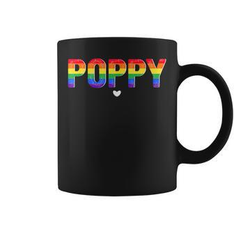Poppy Lgbt Gay Pride Month Lgbtq Fathers Day Rainbow Flag Coffee Mug | Mazezy