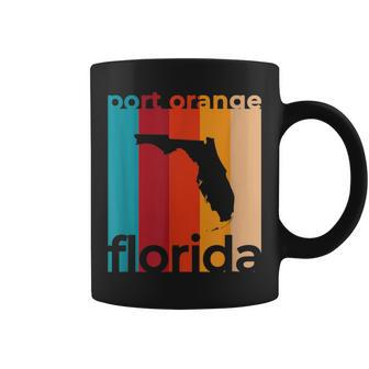 Port Orange Florida Retro Cutout Fl Souvenir Coffee Mug | Mazezy