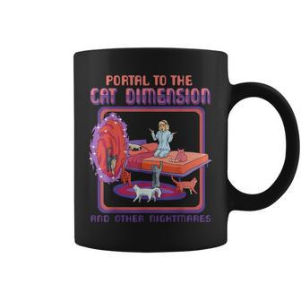 Portal To The Cat Dimension Funny Cat Kitten Lover Men Women Coffee Mug - Seseable