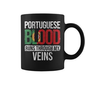 Portuguese Blood Runs Through My Veins Portugal Portuguese Coffee Mug - Seseable