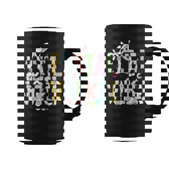 Postal Worker Cute Bunny Easter Eggs Matching Men Women Coffee Mug | Mazezy