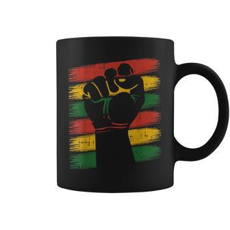 Power Fist Junenth Cool Melanin Pride African American Coffee Mug | Mazezy