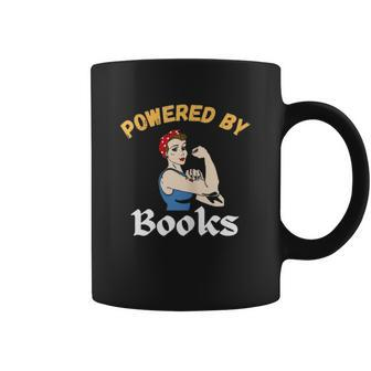 Powered By Books Literary Funny Book Lovers Gift For Womens Coffee Mug | Mazezy
