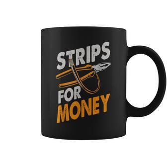 Powerline Electrical Dad Electricians Gift Strips For Money Coffee Mug - Seseable