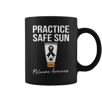 Practice Safe Sun Funny Melanoma Skin Cancer Graphic Coffee Mug - Thegiftio UK