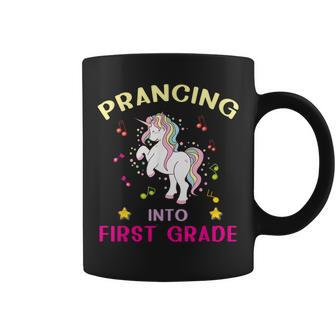 Prancing Into First Grade Unicorn Back To School Coffee Mug - Thegiftio UK