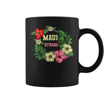 Pray For Maui Hawaii Strong Lahaina Hawaiian Floral Coffee Mug - Seseable
