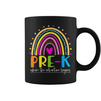 Pre-K Rainbow Teacher Where The Adventure Begins Coffee Mug - Thegiftio UK