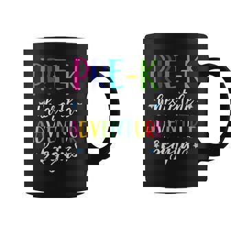 Pre K Teacher Adventure Begins First Day Preschool Teachers Coffee Mug - Thegiftio