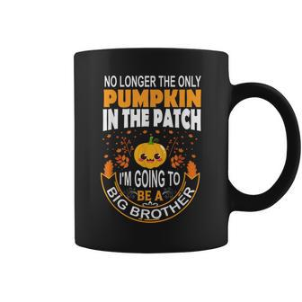 Pregnancy Announcement Pumpkin Big Brother Fall Halloween Halloween Coffee Mug | Mazezy