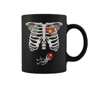 Pregnancy Skeleton Rib Firefighter Bump Coffee Mug - Seseable