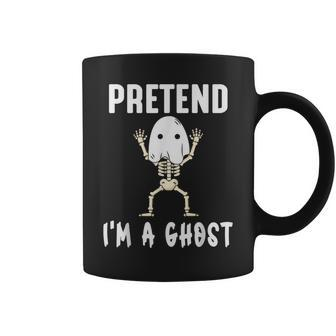 Pretend I'm A Ghost Lazy Halloween Costume Party Coffee Mug - Thegiftio UK