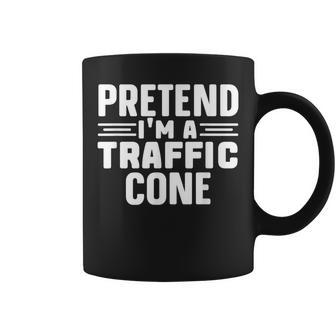 Pretend I'm A Traffic Cone Lazy Halloween Costume Coffee Mug - Seseable