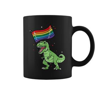 Pride Dinosaur Lgbt Gay Lesbian Transgender Trans Nonbinary Coffee Mug | Mazezy