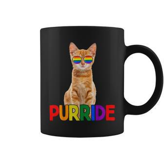 Pride Gay Cute Cat Purride Lgbtq Coffee Mug | Mazezy