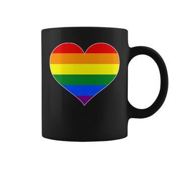Pride Heart Novelty Pride Rainbow Heart Coffee Mug | Mazezy