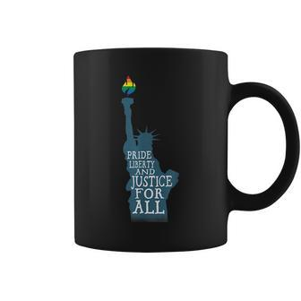 Pride Liberty And Justice For All Lgbt Pride Coffee Mug | Mazezy