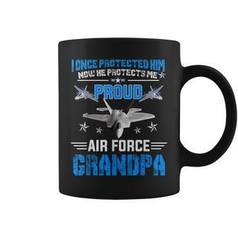 Pride Military Family Proud Grandpa Air Force Gift Gift For Mens Coffee Mug | Mazezy