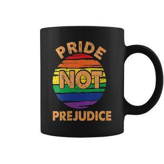 Pride Not Prejudice Lgbt Gay Pride Retro Vintage Coffee Mug | Mazezy