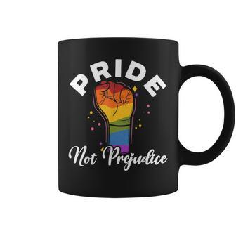 Pride Not Prejudice Rainbow Month Lgbtq Gay Pride Coffee Mug | Mazezy