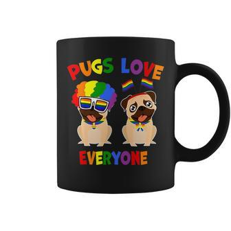 Pride Parade Pugs Love Everyone Lgbt Pugs Gay Pride Lgbt Coffee Mug - Seseable