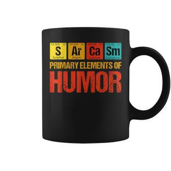 Primary Elements Of Humor - Sarcasm Coffee Mug | Mazezy
