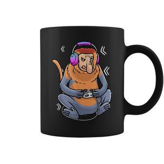 Proboscis Monkey Video Game Gaming Gamer Long-Nosed Monkey Coffee Mug | Mazezy CA